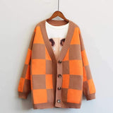 Women’s plaid loose overcoat