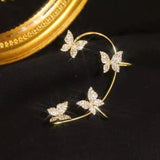 Zircon butterfly earrings