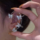 Zircon butterfly earrings