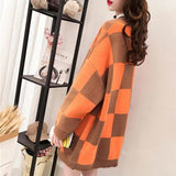 Women’s plaid loose overcoat